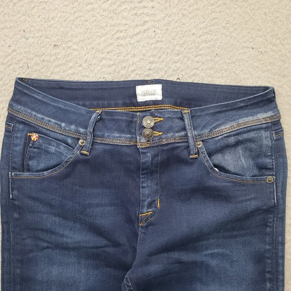 Hudson Jeans Womens 29 Blue Denim Stretch Skinny Leg 2 Button-Fly Streetwear